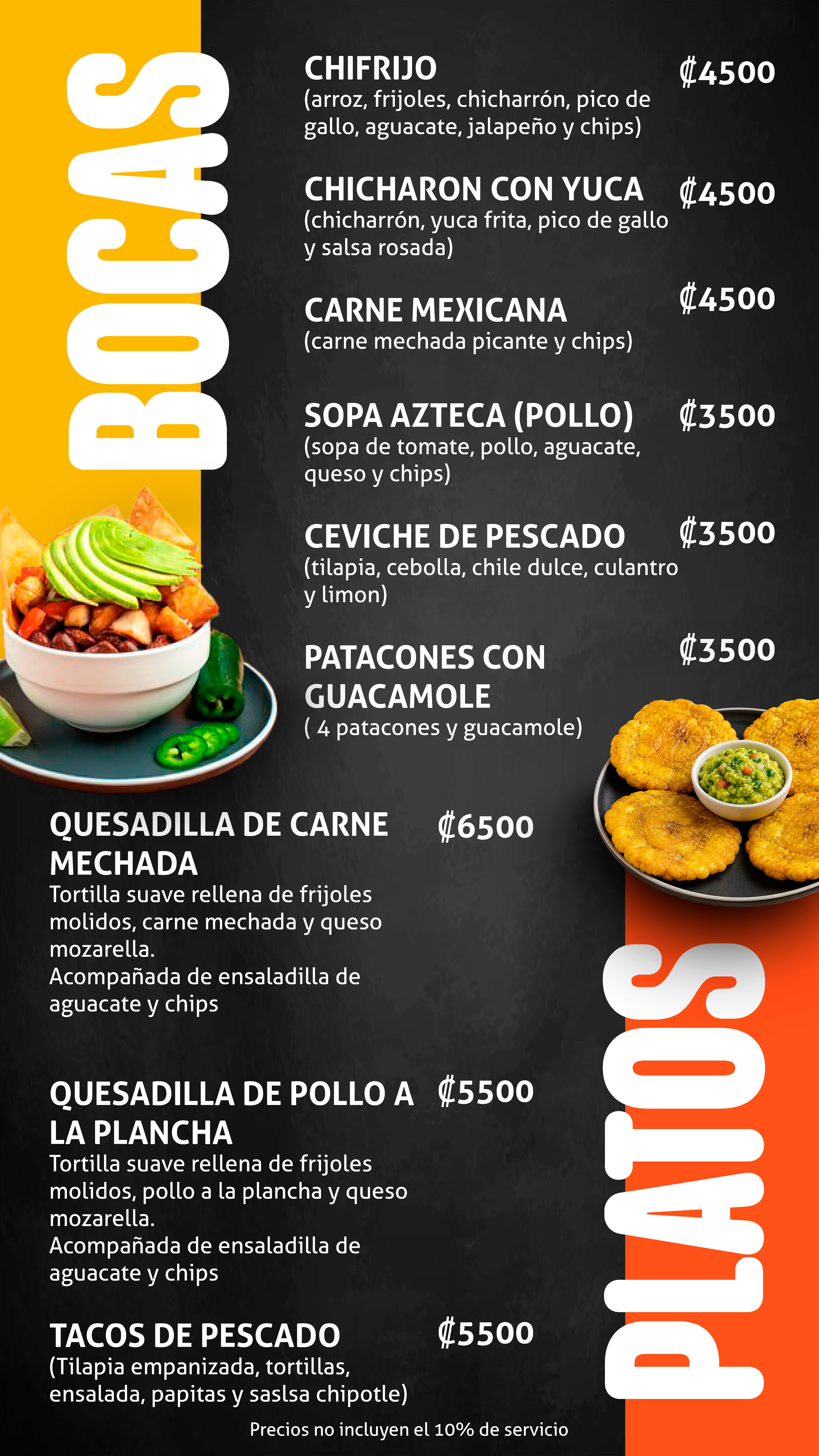Página 2 del menú