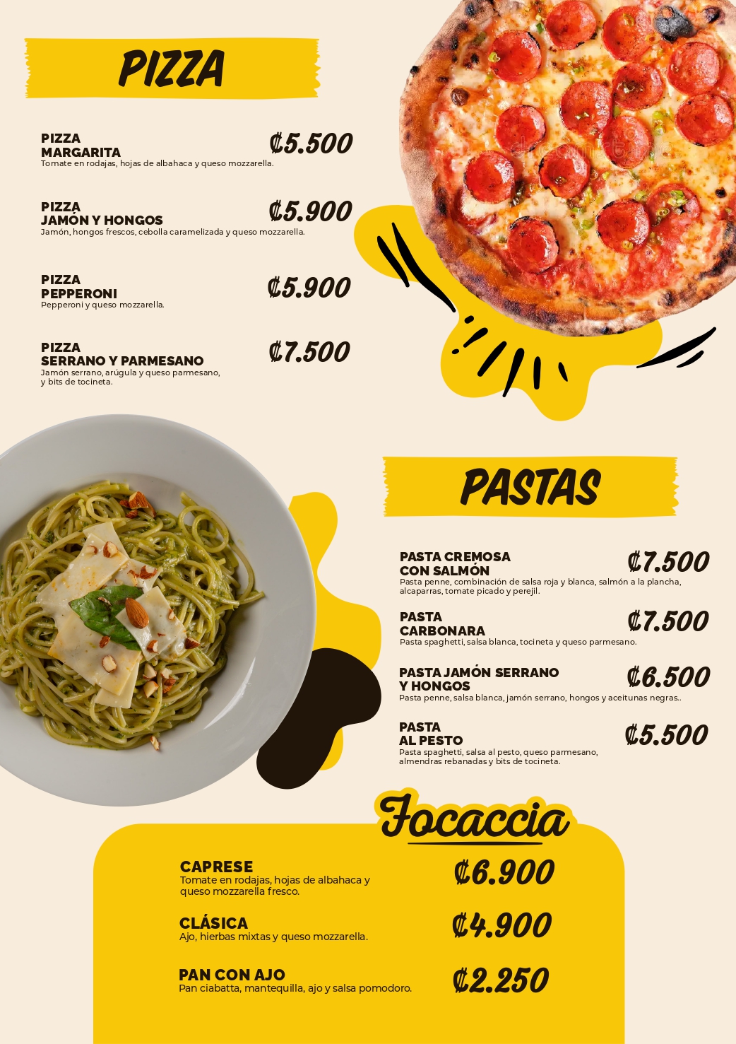 Página 4 del menú